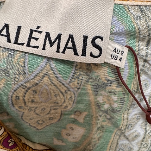 NWT✨ALEMAIS Clemenza Spliced Mini Shirtdress - Picture 8 of 8